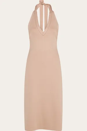 Salvatore Ferragamo Schlichtes Kleid mit sinnlichem Flair und dem sanften Material-Effekt der kompakten Maschenware