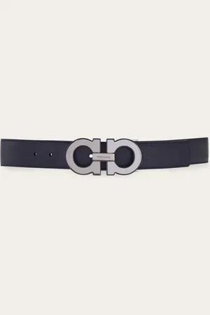 Salvatore Ferragamo Aktuelle Neuauflage des Gürtels mit gestepptem Riemen mit legerem Flair und zweifarbiger Wendeausführung für perfekte Vielseitigkeit