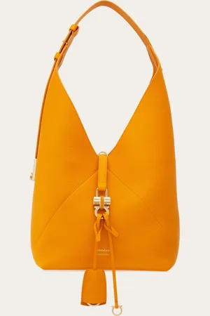 Salvatore Ferragamo Diese neue, destrukturierte Hobo-Bag ist für eine vielseitige und angesagte Weiblichkeit gedacht und wird hier in einer Kompaktversion vorgeschlagen