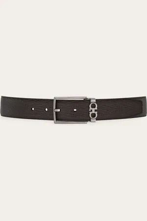 Salvatore Ferragamo Legere Attitüde und Alltags-Chic: Gürtel aus gehämmertem Kalbsleder mit genähtem Riemen für einen informelleren Look