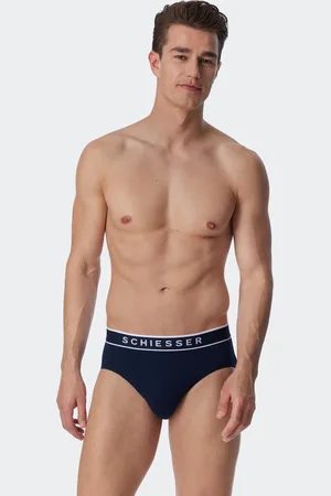 Schiesser Rio-Slips 3er-Pack Organic Cotton Webgummibund dunkelblau - 95/5 4