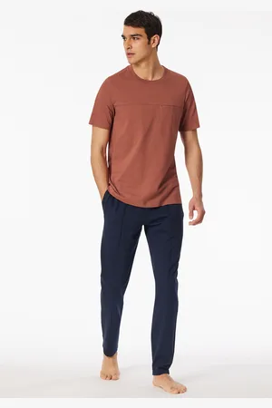 Schiesser Shirt kurzarm Sweat-Qualität terracotta - Mix+Relax 48