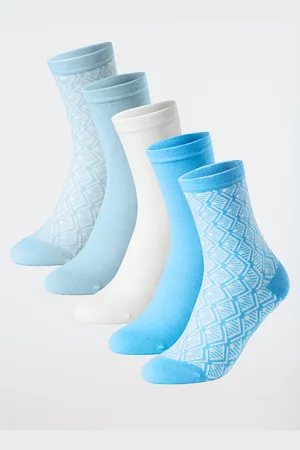 Schiesser Socken 5er-Pack mehrfarbig gemustert - Bluebird 35/38