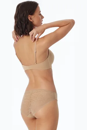 Schiesser Slip Microfaser Spitze maple - Invisible Lace 36