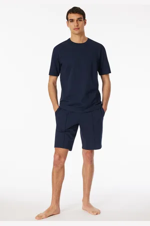 Schiesser Shirt kurzarm Sweat-Qualität nachtblau - Mix+Relax 48