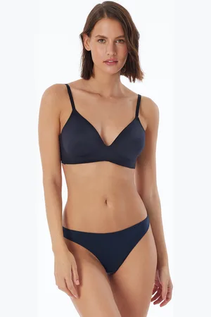 Schiesser String Microfaser Spitze nachtblau - Invisible Lace 36