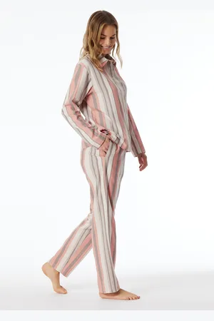 Schiesser Pyjama lang Webware Streifen multicolor - Modern Nightwear 40