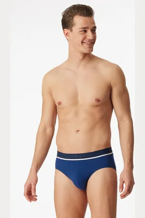 Schiesser Rio-Slips 3er-Pack Organic Cotton Webgummibund blau/schwarz - 95/5 4