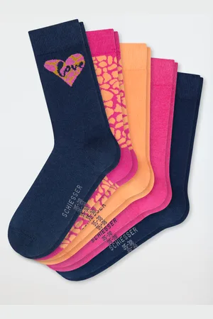 Schiesser Mädchenstrümpfe 5er-Pack mehrfarbig - Love 39/42