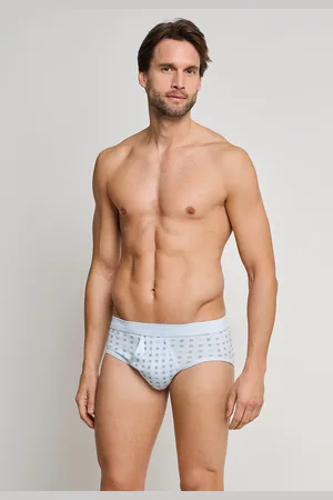 Schiesser Sportslips 2er-Pack weiß/ dunkelblau gemustert - Cotton Essentials 7