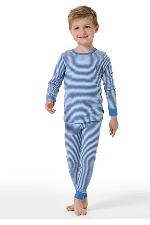 Schiesser Schlafanzug lang Ringel jeansblau - Natural Love 92