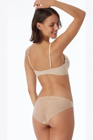 Schiesser Slip Microfaser Spitze sand - Invisible Lace 36