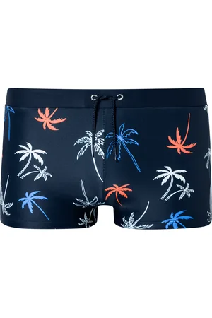 Schiesser Badehose Wirkware recycelt LSF40+ Schulsport Palmen multicolor - Aqua Teen Boys 176