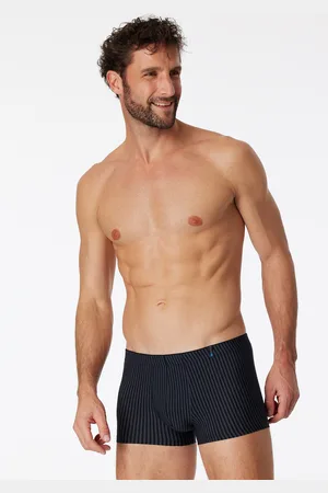 Schiesser Shorts blauschwarz gestreift - Long Life Soft 4