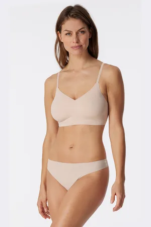 Schiesser Bustier Microfaser herausnehmbare Pads sand - Invisible Soft 38