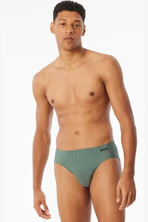 Schiesser Rio-Slip khaki gestreift - Pure Micro 4