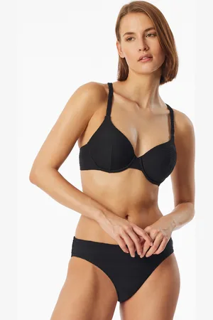 Schiesser Bikini-Top mit Schale Jersey recycelt Streifen - Aqua 36C