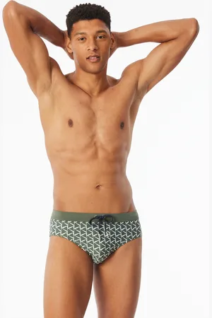 Schiesser Badehose Wirkware recycelt khaki gemustert - Aqua 5