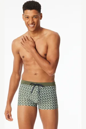 Schiesser Badehose Wirkware recycelt khaki gemustert - Aqua 4
