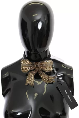 Dolce & Gabbana 100 % Seide Laufsteg Halskette mit Kristallperlen und Pailletten