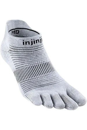 Injinji Unisex Run Original Weight No Show grau