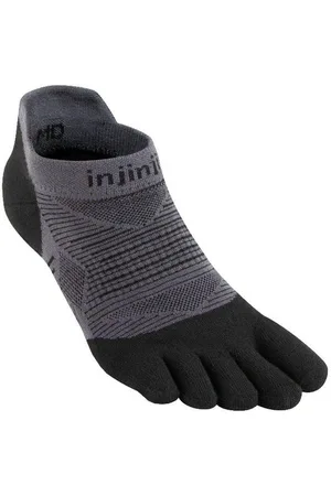 Injinji Unisex No Show Zehensocken Run Original Weight schwarz