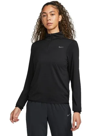 Nike Damen Swift Dri-FIT 1/2-Zip Running Top schwarz