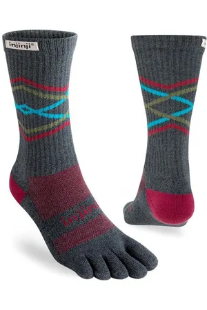 Injinji Unisex Trail Midweight Crew Zehensocken schwarz