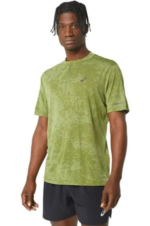 Asics Herren Metarun Pattern 1/2 Zip SS Top grün