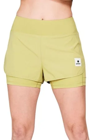 saysky Damen Pace 2 in 1 Shorts 3" grün