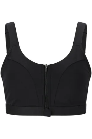 Endurance Damen Crystale Zip Sports Bra schwarz