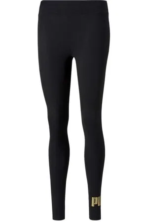 PUMA Damen ESS+ Metallic Leggings schwarz