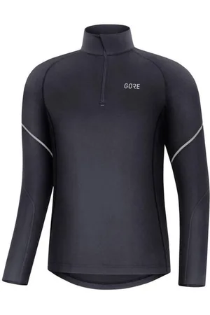 gore Herren Mid Zip Langarmshirt schwarz