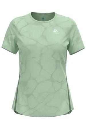 Odlo Damen Zeroweight Engineered Chill-Tec T-Shirt Crew Neck S/S grün