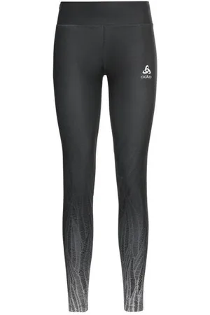 Odlo Damen Zeroweight Print Tights schwarz