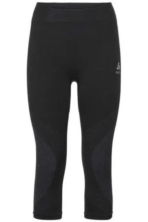 Odlo Damen Suw Bottom Pant 3/4 Performance Warm schwarz