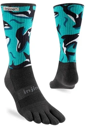 Injinji Unisex Trail Midweight Crew Artist Designed blau