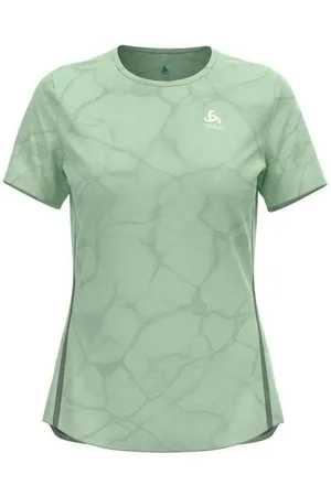 Odlo Damen Zeroweight Engineered Chill-Tec T-Shirt Crew Neck S/S grün