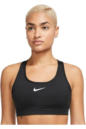 Nike Damen Swoosh Medium Support Padded Sports Bra schwarz