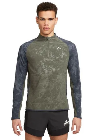 Nike Herren Trail Dri-FIT 172-Zip Running Top bunt