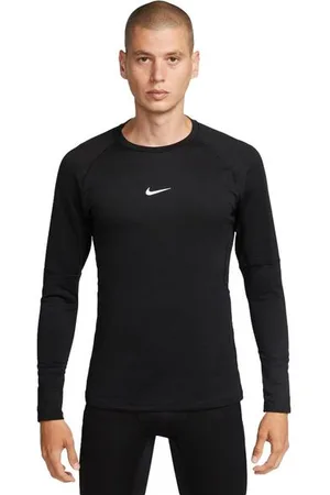 Nike Herren Pro Top Warm Longsleeve Cre schwarz