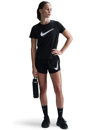 Nike Damen One Swoosh HBR Dri-Fit SS Top schwarz