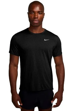Nike Herren Miler Breathe Dri-Fit Breathe Miler SS Top schwarz