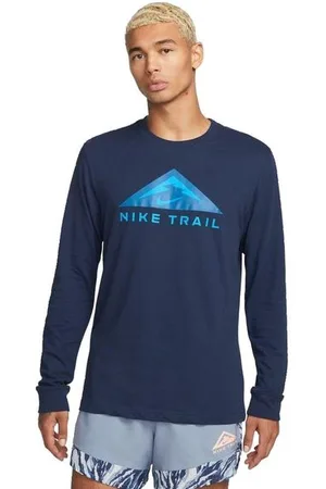 Nike Herren Trail Dri-FIT Long-Sleeve Running Crew blau