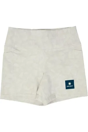 saysky Damen Flower Combat+ Short Tights 4" weiß