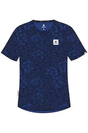 saysky Damen Flower Combat T-Shirt blau