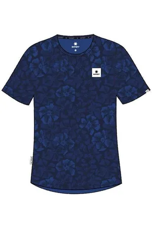 saysky Damen Flower Combat T-Shirt blau