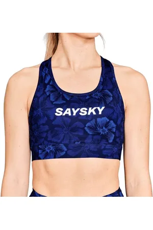 saysky Damen Flower Combat Sports Bra blau