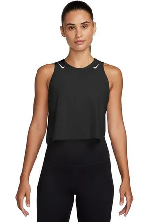 Nike Damen AeroSwift ADV Crop Tanktop schwarz