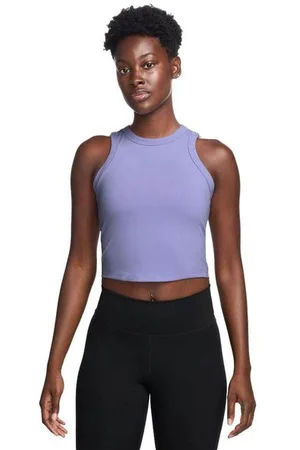 Nike Damen One Fitted Dri-Fit Crop Tank lila